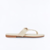 Bello Hardware Flip Flops - Ivory