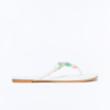 Brooke Stone Flip Flops - White