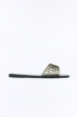 MC-0546 Trip Jelly Slip On Sandals - Black