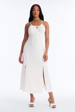 Sadie Sleeveless Airflow Maxi Dress - Cream